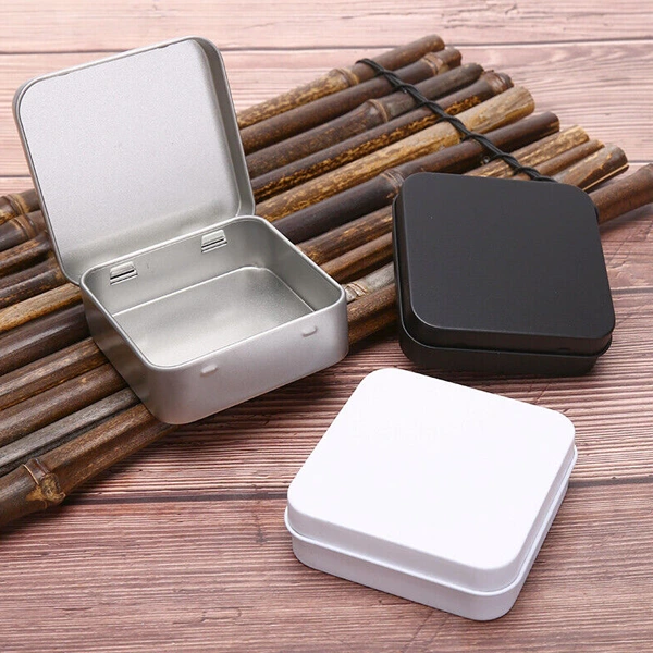 customized-square-hinged-tin-boxes (1) square hinged tin boxes