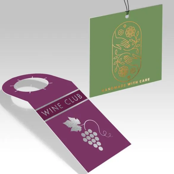 Custom Foil Stamped Hang Tags